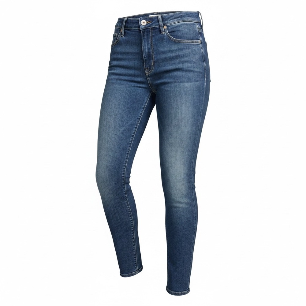 Mother High Waisted Looker Skinny Jeans Flowers From the Storm Blue Size 25